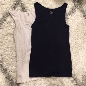 GAP Stretchy Log Ribbed Tanks - 2 Pack!